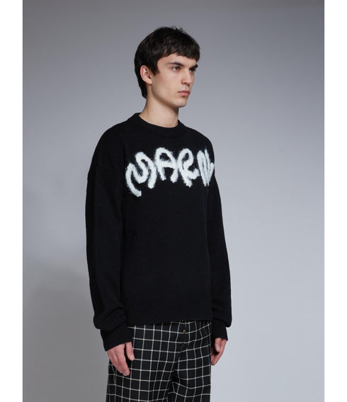 MARNI Logo Intarsia Shetland Wool Mens Apparel